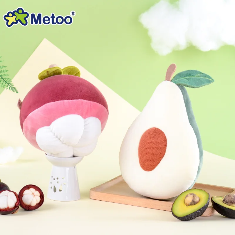 Metoo-almohada de juguete con forma de fruta para ni&ntilde;as, juguete creativo de aguacate, suave, de felpa, adornos, Kawaii-1