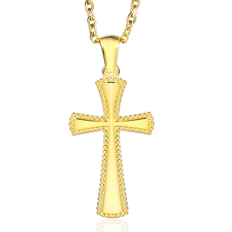 RIR Новое изящное мини ожерелье с подвеской крест окантовкой минималистичные