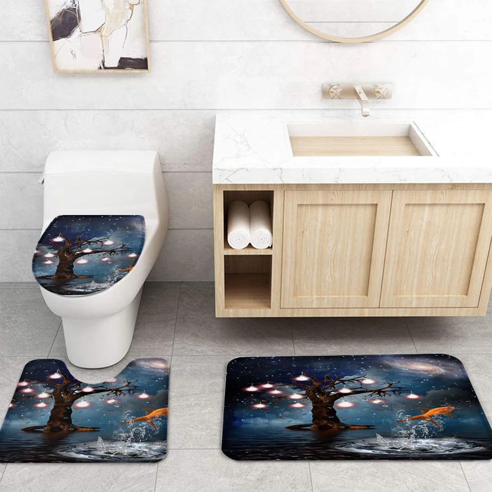 Молочный Путь Звезды дерево лампа в виде карпа прочный водонепроницаемый Душ