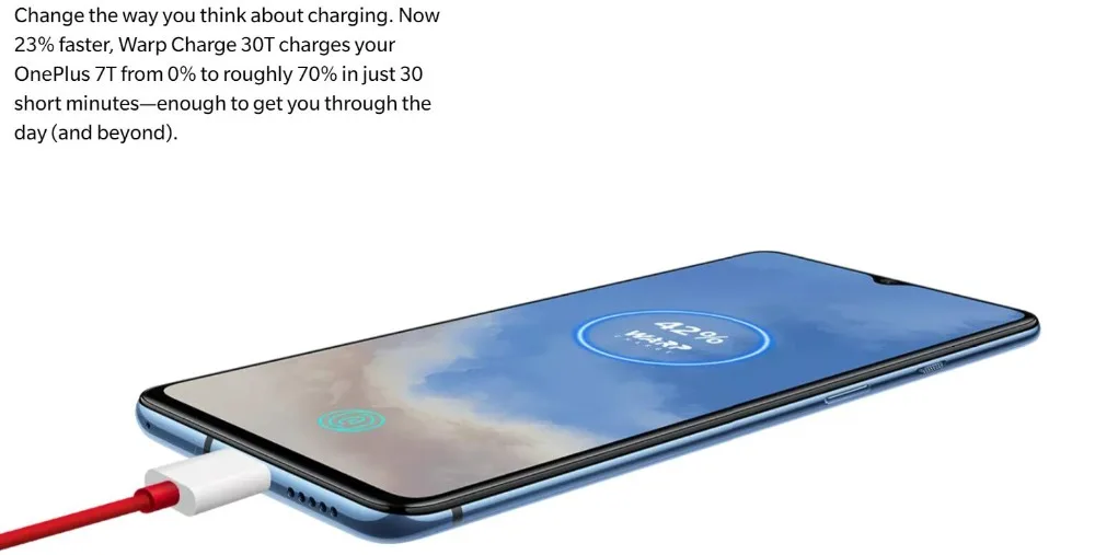 Смартфон OnePlus 7T с глобальной ПЗУ, 8 ГБ, 128 ГБ, Восьмиядерный процессор Snapdragon 855 Plus, 90 Гц, AMOLED экран, 48 МП, тройная камера UFS 3,0, NFC