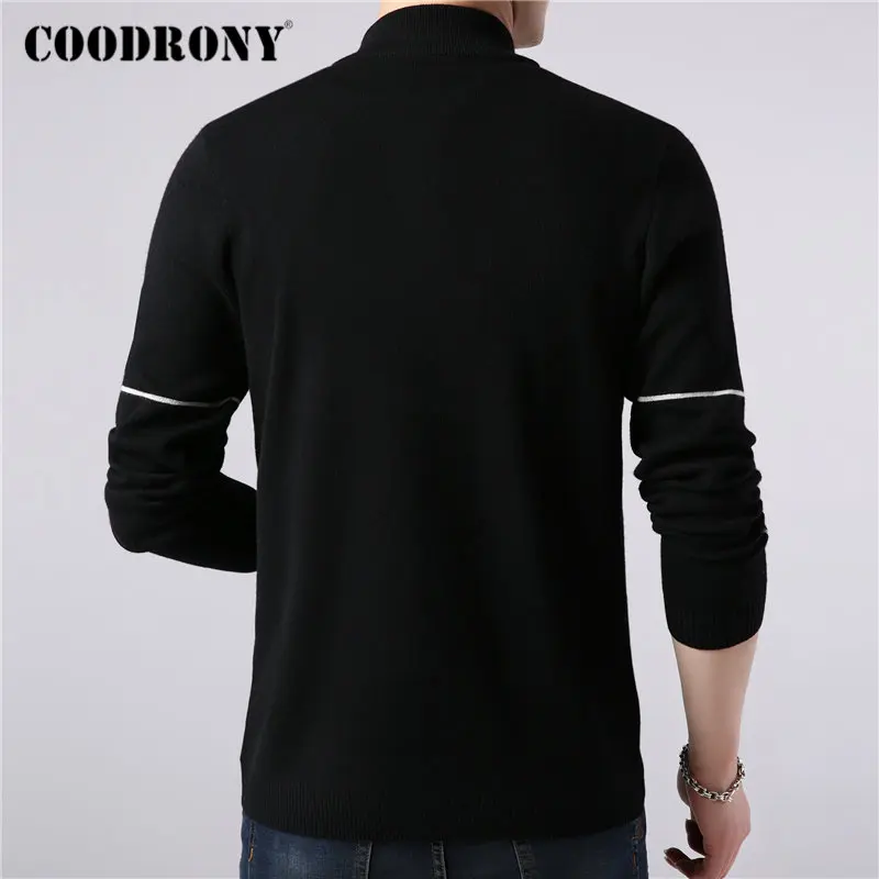 Бренд COODRONY, мужской свитер, уличная мода, на молнии, свитер, пальто,, осень, зима, толстый теплый кашемировый шерстяной кардиган, мужской 91102