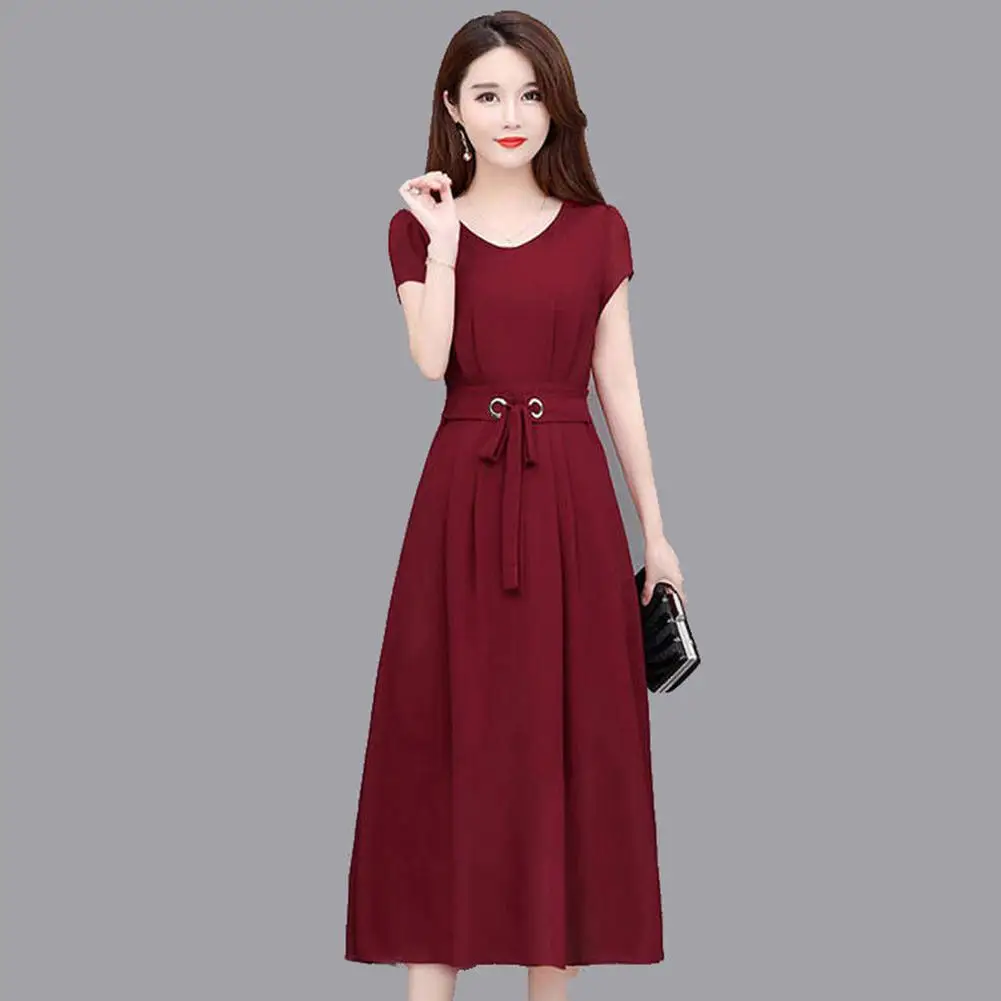 Женские платья с коротким рукавом Yfashion летние элегантные женская одежда офисное