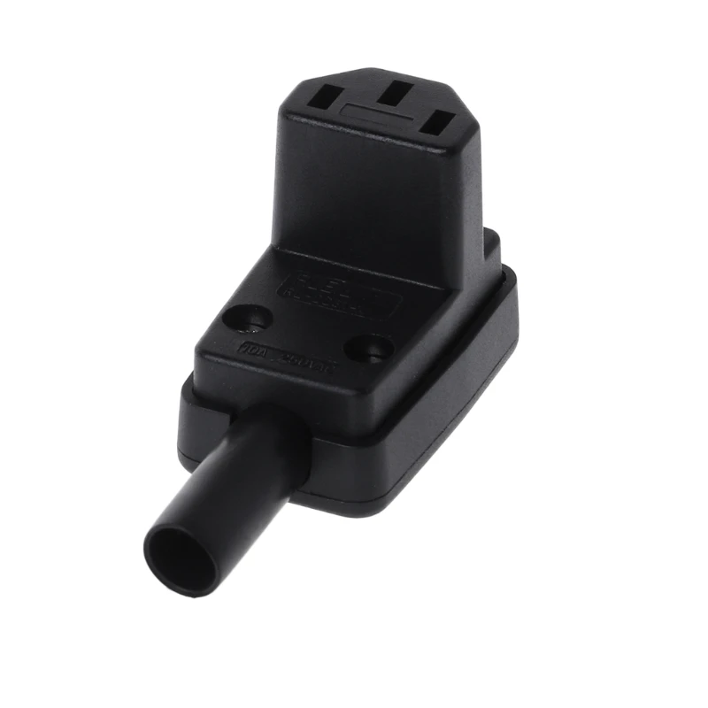 90 Degree Angled IEC 320 C13 Female Plug AC 10A 250V Power Cord Cable Connector K1AA |