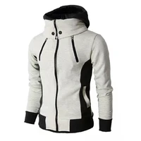 2021autumn winter casual zipper men jackets fleece coats bomber jacket scarf collar fashion hooded male outwear slim fit hoody
