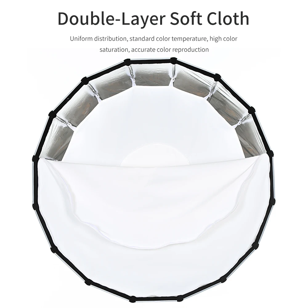 AMBITFUL портативный P120 120 см быстро устанавливаемый параболический софтбокс для Bowens