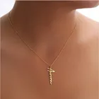 Ручная работа, вертикальное ожерелье с именем, подвеска для рукописного письма, Очаровательная табличка, ювелирные изделия из нержавеющей стали для женщин