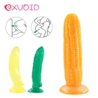 Силиконовый реалистичный фаллоимитатор EXVOID на присоске, без вибратора, в форме огурца, кукурузы, секс-игрушки для женщин, искусственный пенис, банан