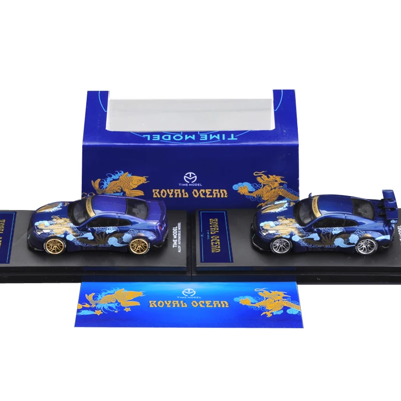 Модель времени 1/64 Nissan GTR R35 Королевский океан Дракон ярко синий свобода ходьба