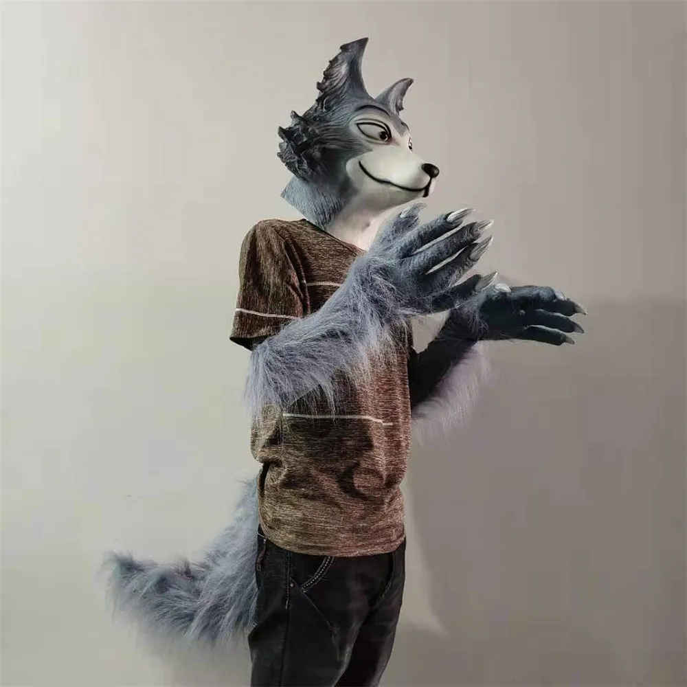Аниме legoshi beastars Волчья маска с изображением животного для костюмированных игр