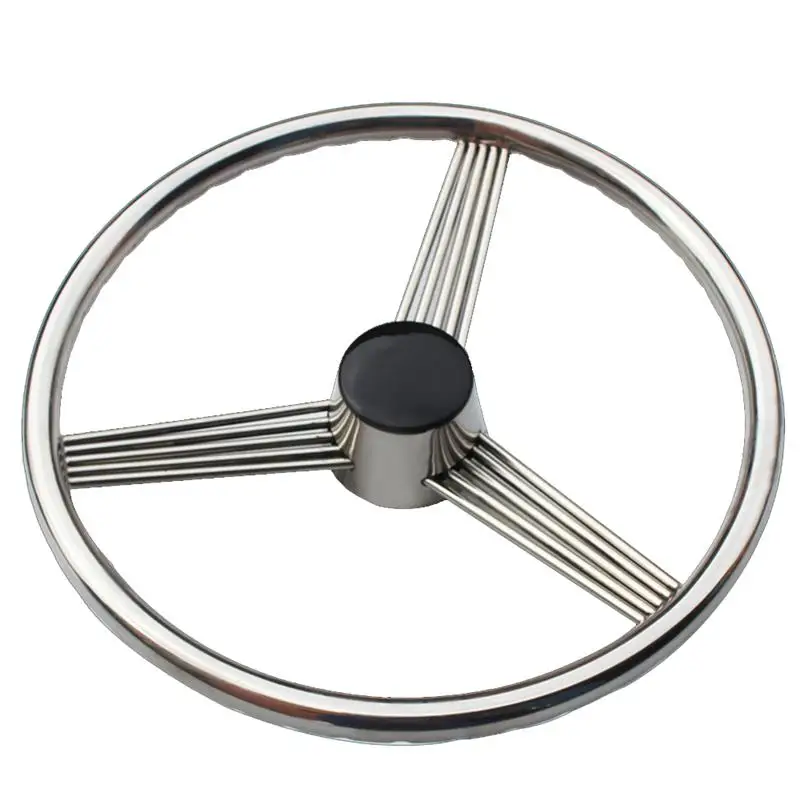 

Marine Hardware Stainless Steel Steering Wheel for Boat Yacht 3 Spoke Marine Boat Yacht Kayak Accessories Metal