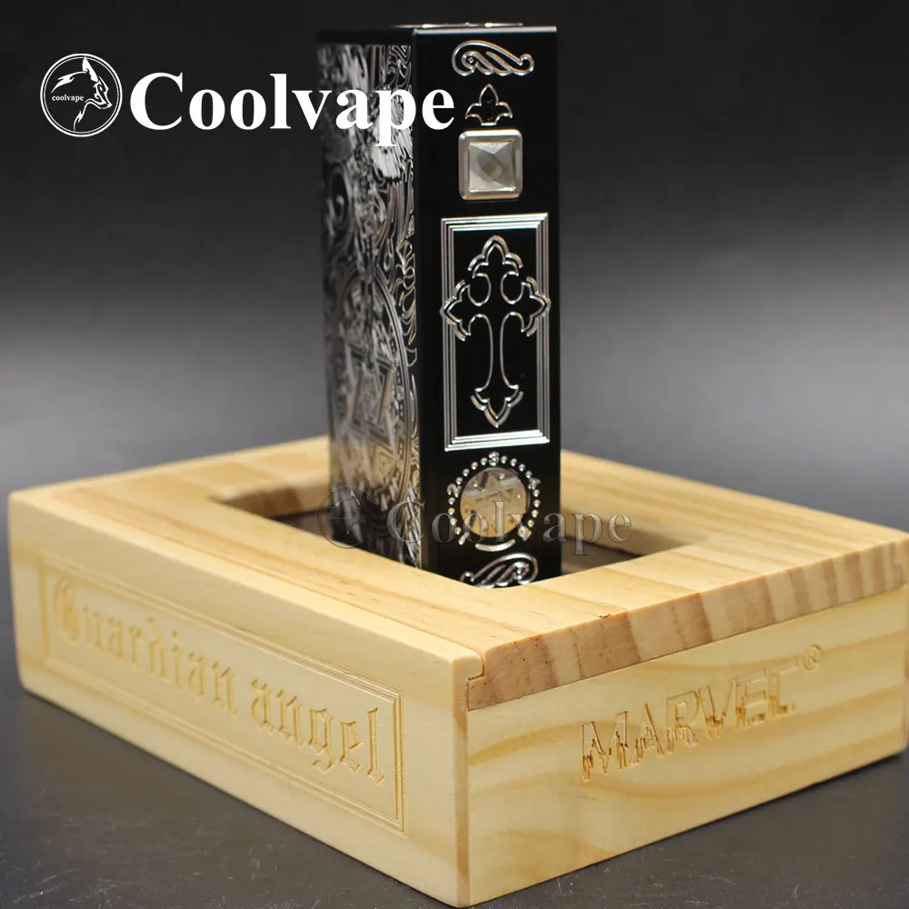 coolvape Marvec Guardian Angel box mod Electronic cigarette mechanical mod Dual 18650 Changeable 218W Vape Box Aluminum Alloy