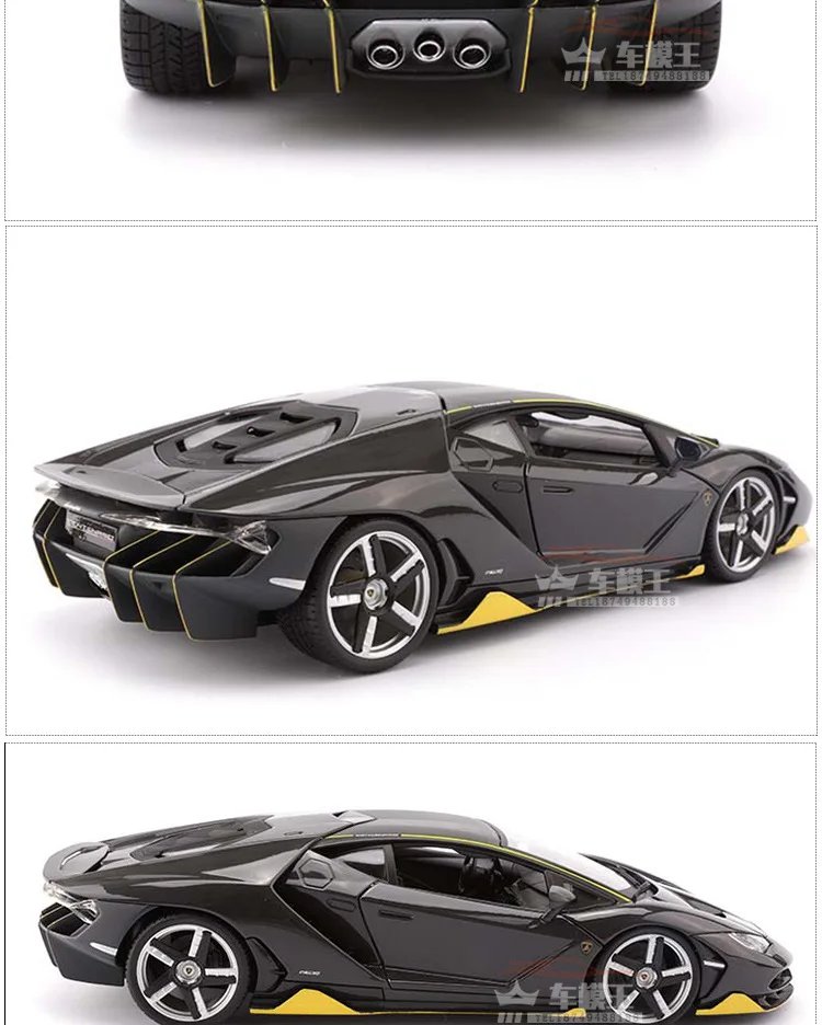 1:18 Lamborghini LP770 центенарио матовый черный/серый/красный/синий Литой Сплав модель автомобиля для детей Подарки