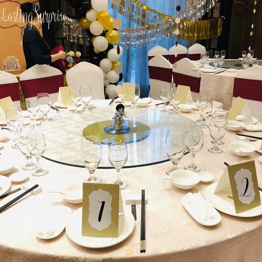 Золотой блестящий стол с номером карты 1 10 место для стола карта ресторана