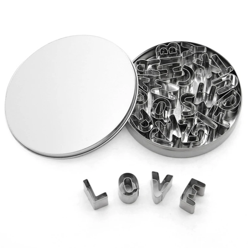 Набор формочек для печенья из нержавеющей стали с буквами алфавита 26