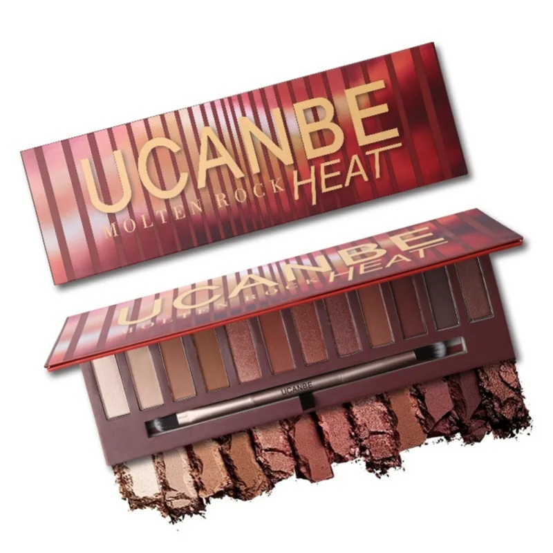 Расплавленные рок тепловые тени для век палитра макияжа мерцающие матовые Smoky Eyes