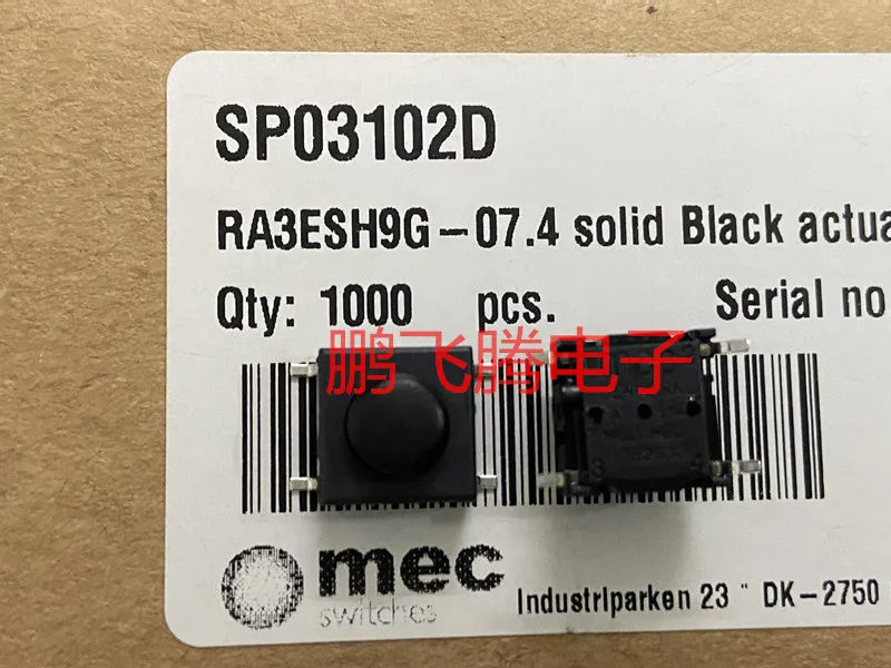 1PCS Denmark MEC 3ESH9-07.4 sealed tact switch 10*10*7 patch 4 feet reset button micro movement |