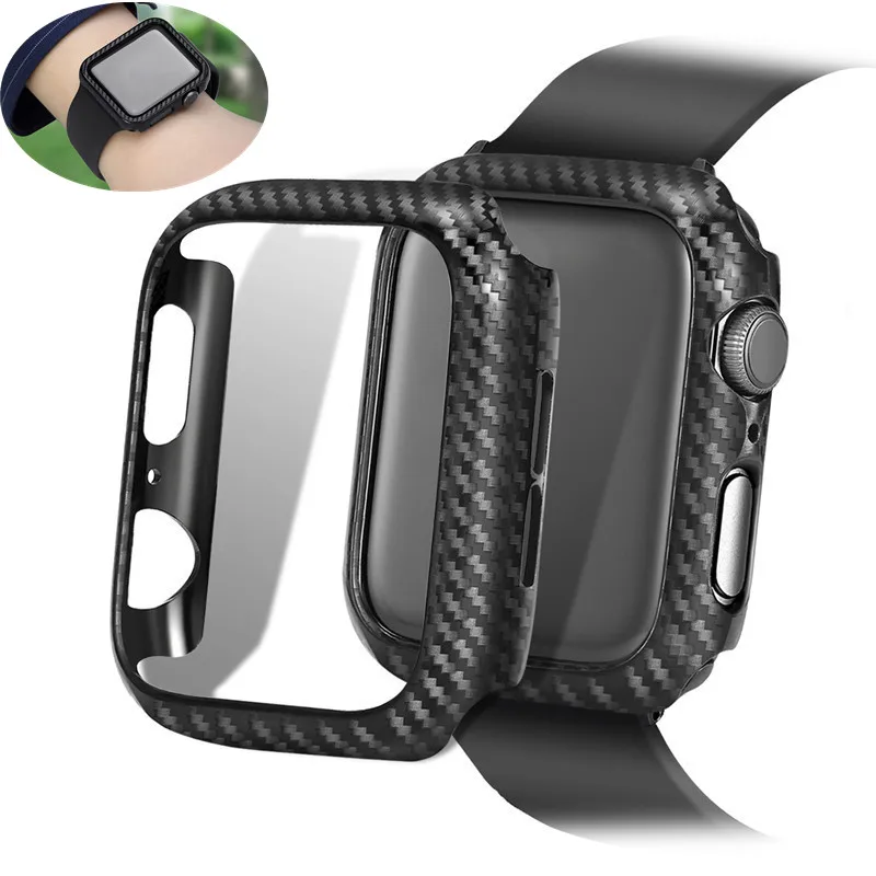 Чехол для apple watch чехол для apple watch 4 3 5 2 часы 44 мм/40 мм APEL watch iwatch 42 мм 38 мм защитная рамка углеродная крышка