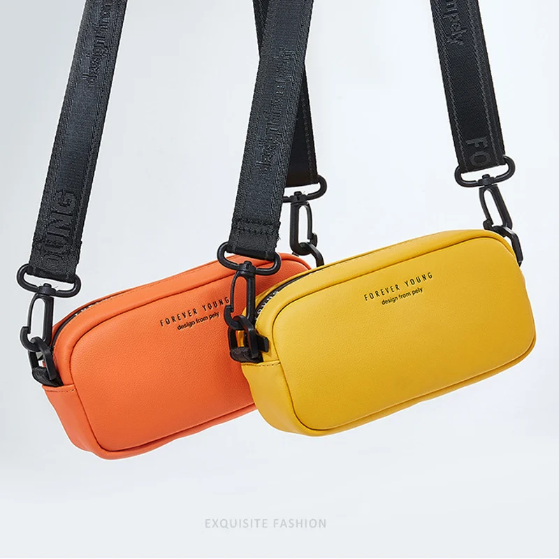 Маленькие сумки через плечо для женщин конфетно-желтая сумка-банан сумка на