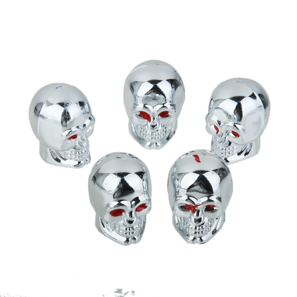 5x Панк Череп Крышки стержня вентиля шины резиновые для автомобиля велосипеда