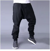 SHUJIN PuimentiuaAutumn Solid Loose Straight Men's Casual Pants Long Trousers Waist Pants Men Plus Size Cotton pantolon erkek