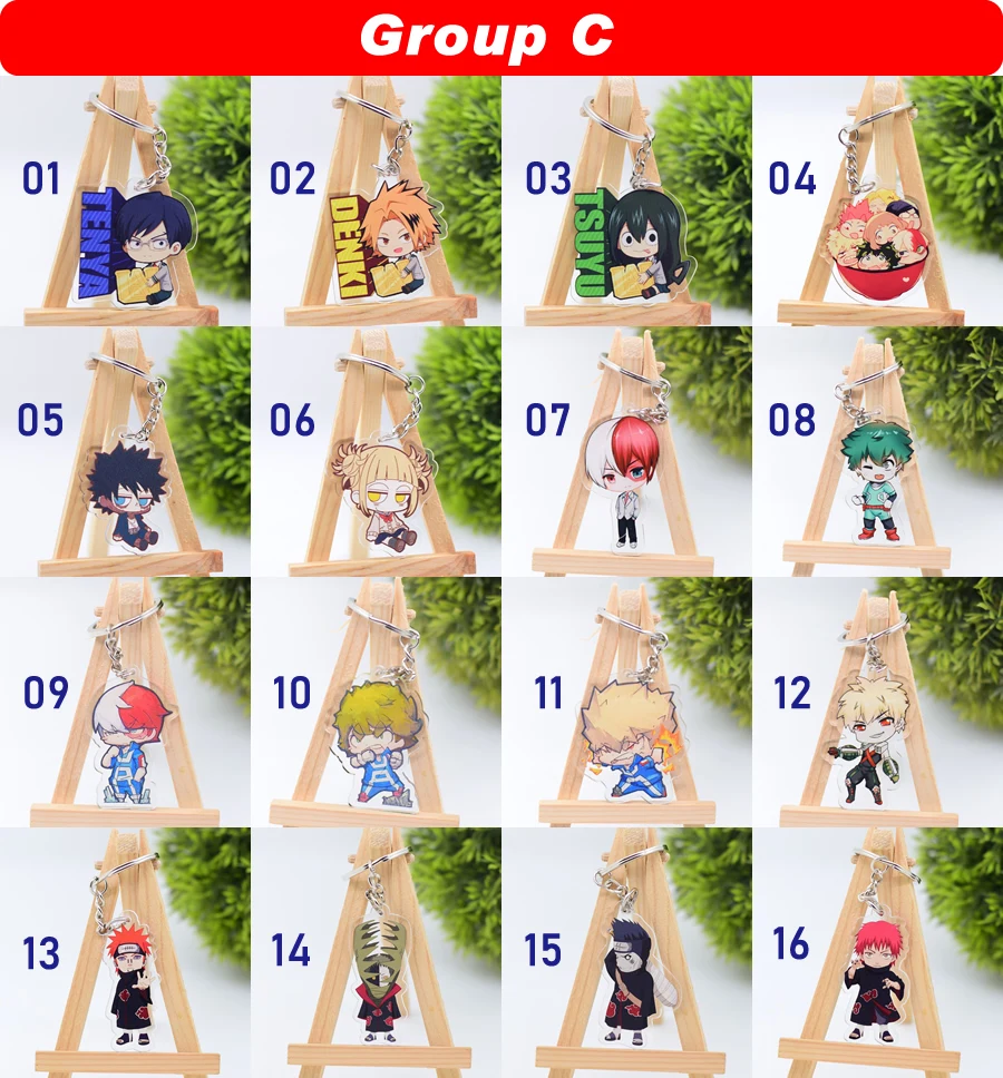 Горячая Распродажа аниме-брелок для ключей Chibi брелок 1 шт. Высокое качество Мультфильм брелок аксессуары амулеты акриловая подвеска часть одна