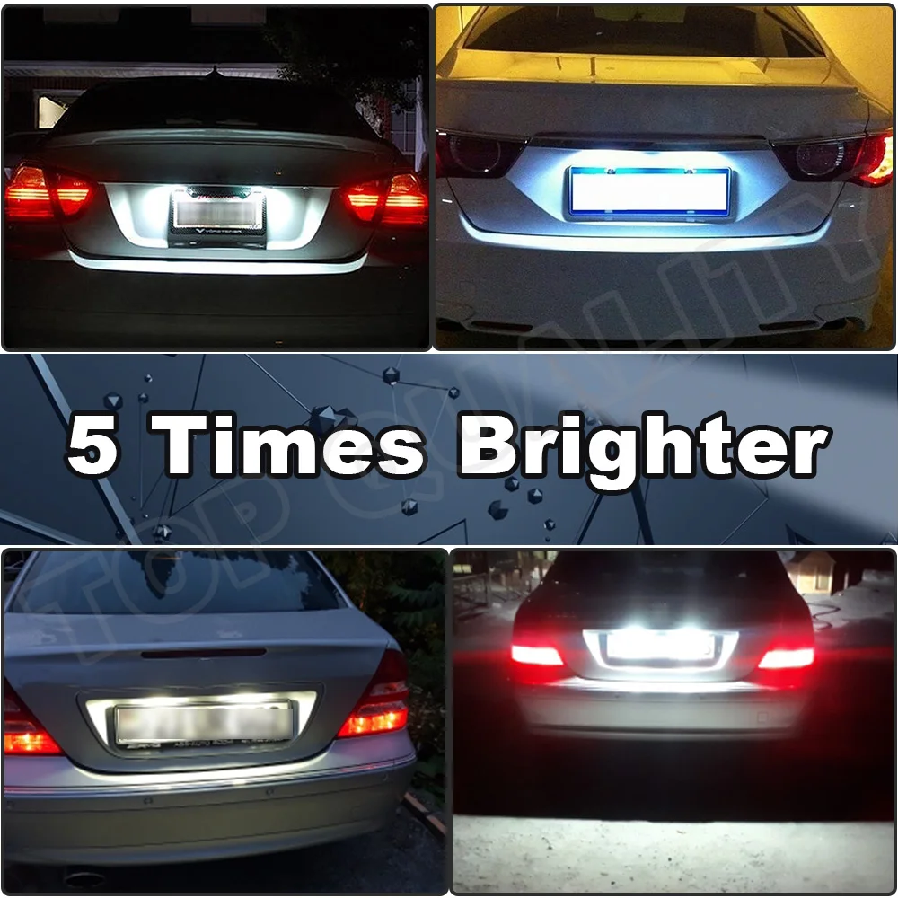 

For Mercedes Benz W220 AMG 1999-2005 OEM#:A2208200356 LED License Plate Lamp Error Free LED Number Plate Light Car Accessories