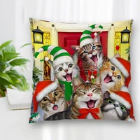 custom art cat jigsaw puzzles pillowcase with zipper bedroom home office decorative pillow sofa pillowcase cushions pillow cover