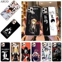 phone case for iphone 13 12 11 pro xs max 7 8 6 6s plus 13mini se2020 x xr death note anime clear soft tpu silicone cases cover