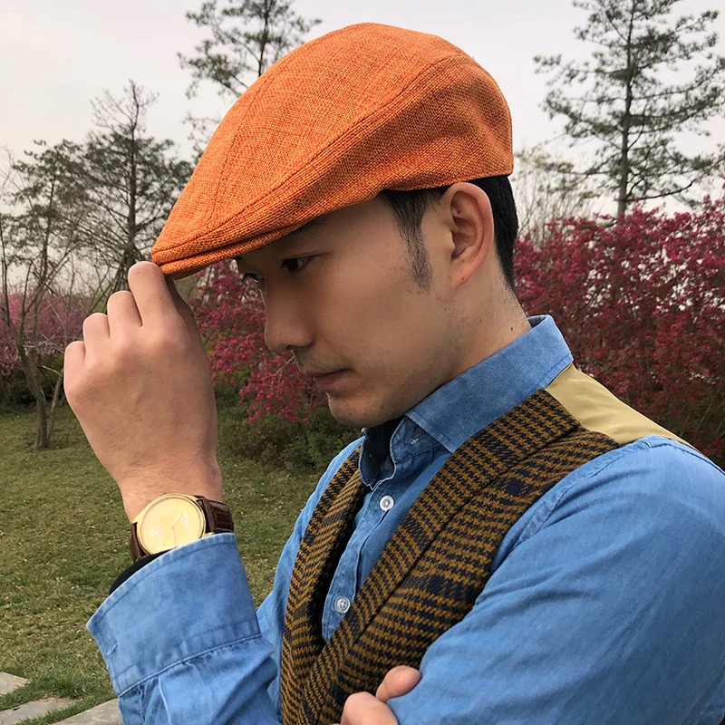 

Women's Berets Spring Outdoor Breathable Flat Hats Womens Mens Ivy Cap Solid Color Duckbill Hats Vintage Gatsby Beret Hat BLM211