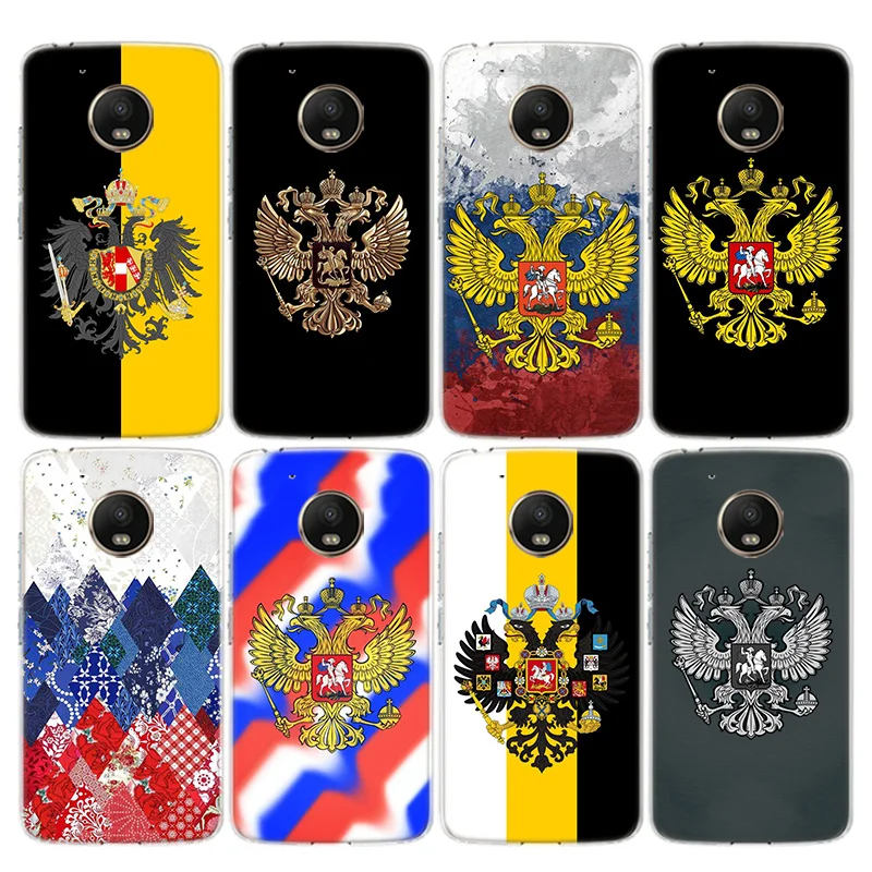 Чехол для телефона с гербом России Motorola Moto G8 G7 G6 G5 G5S G4 E6 E5 E4 Plus Power Play EU One Action Macro Vision