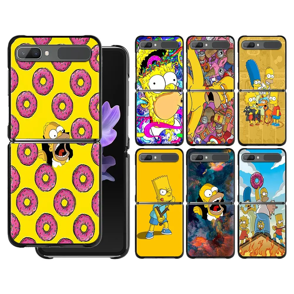 

Cool Homer Phone Case For Samsung Galaxy Z Flip 3 5G Z Flip3 5G Cover PC Hard Black Cases Foldable 6.7 inches