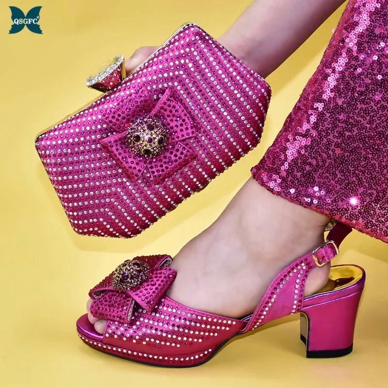 Набор женской обуви и сумок в итальянском стиле нигерийские Свадебные туфли