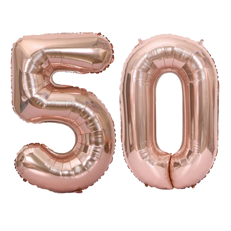50 balloon 32 дюймов 5 цветов воздушный шар баннер 18 21 30 40 50 60 день рождения украшение для взрослых день рождения письмо номер Фольга Воздушный шар Globos мяч - Цвет: 50 balloon
