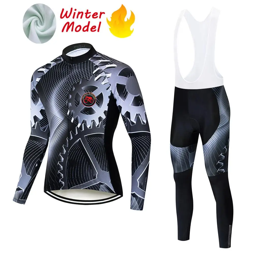 Мужской комплект зимней термоодежды для велоспорта трикотажный нагрудник