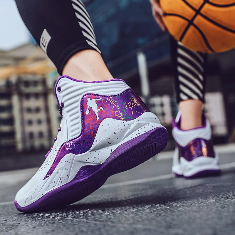 High-top Basketball Shoes for Men Sneakers Breathable Light Basketball Sneakers Outdoor Sport Shoes Male Training Ankle Boots