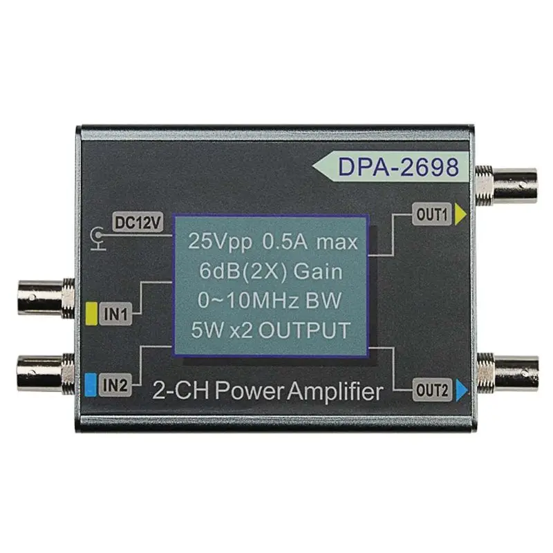 

27RA DPA-2698 10MHz 25Vpp Dual Channel 2CH DDS Function Signal Generator DC High Power Amplifier