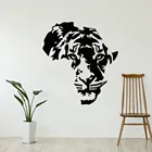 Африканская голова льва голова Лев рора голова виниловая настенная наклейка домашний декор Diy искусство роспись Гостиная съемные настенные наклейки WL1378