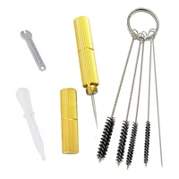 4pcsset airbrush pen nozzle cleaning kit spray repair tool brush knife reamer drop wrench accessories