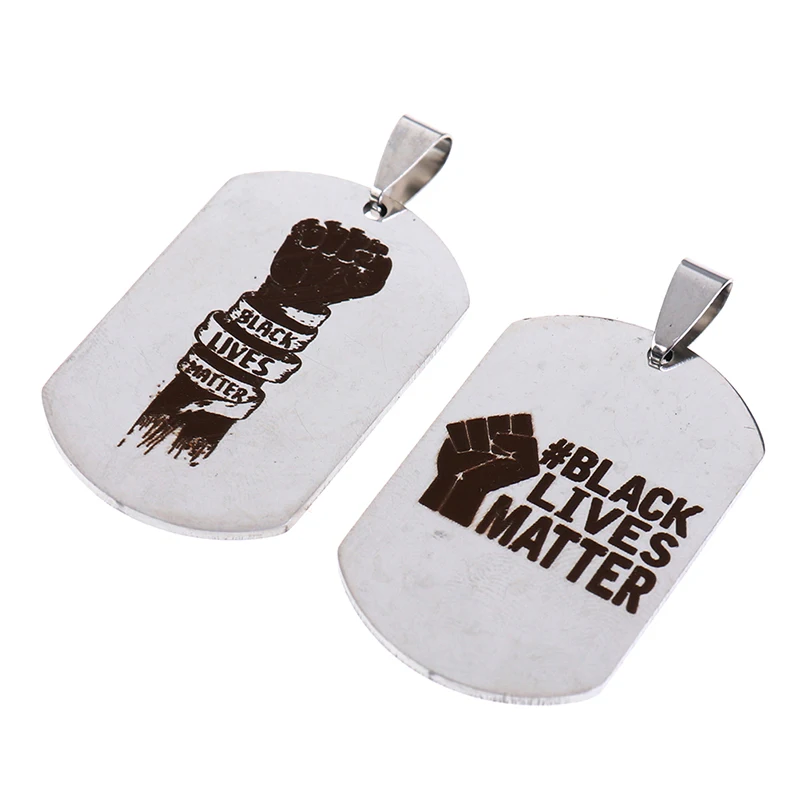 

1PC USA Black Resist Fist I Can't Breathe Trendy Necklace Hip Hop Jewelry Stainless Steel Unisex Necklace Charm Available