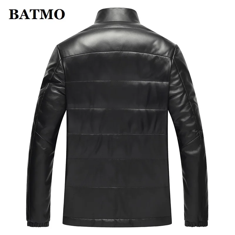 BATMO Мужская натуральная кожа, Мужская тонкая натуральная овчина и 90% белые пуховики на утином пуху, большие размеры 18018