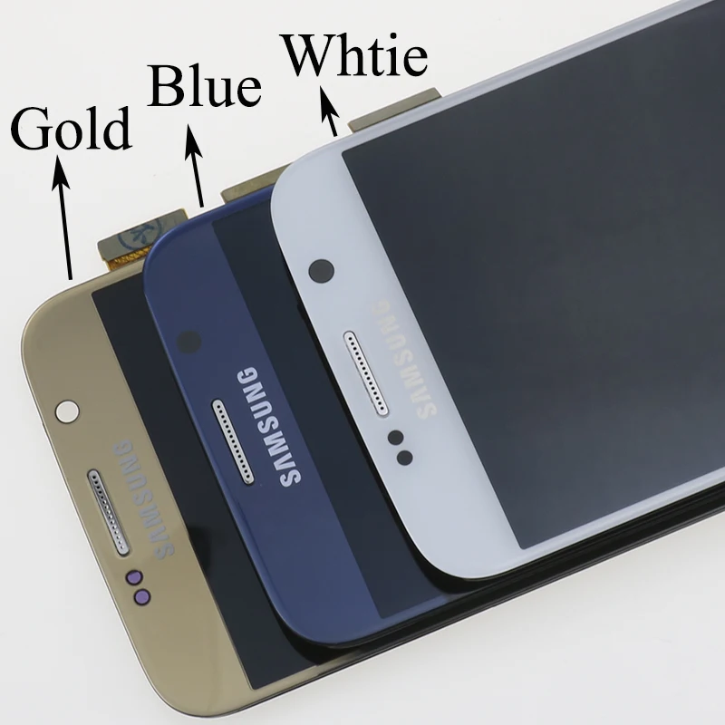 5,1 ''Супер AMOLED замена lcd S6 для SAMSUNG GALAXY S6 G920 SM-G920F G920F G920FD кодирующий преобразователь сенсорного экрана в сборе