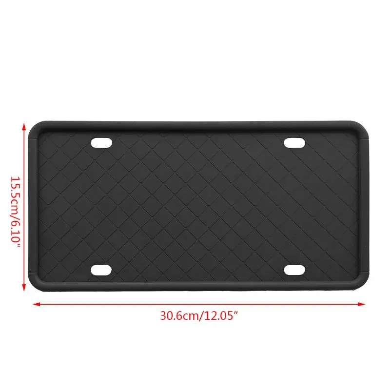 

50LC Silicone Universal License Plate Frame Waterproof Antirust Anti-shake Cover