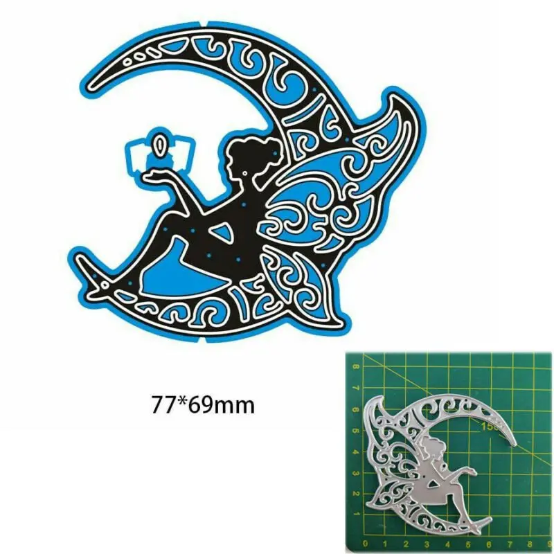 DIY режущий штамп Фея Луна металлические режущие штампы трафареты скрапбукинга