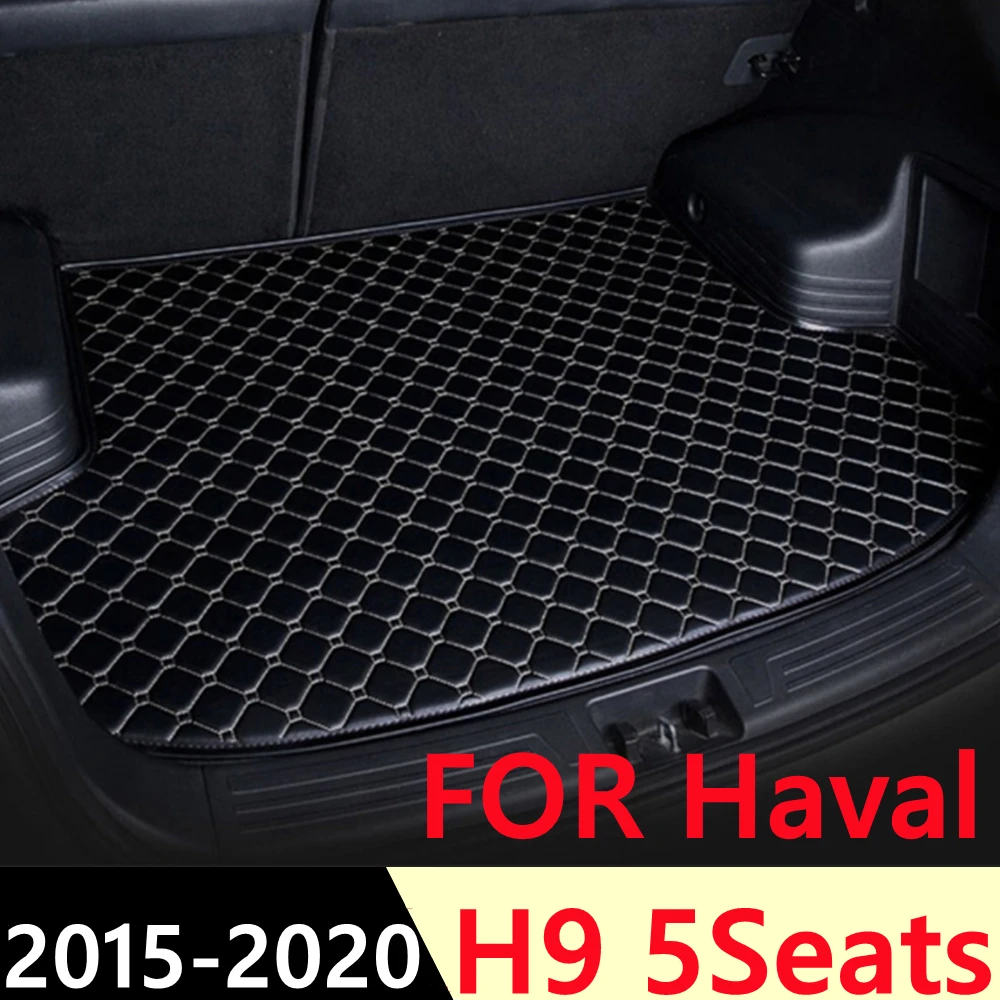 

SJ Custom Waterproof Car Trunk Mat AUTO Tail Boot Tray Liner Cargo Carpet Pad Protector Fit For Haval H9 5Seats 2015 2016-2020