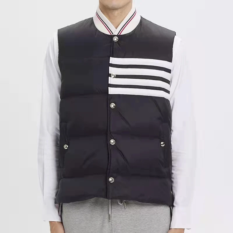 THOM BRUN's new Grey duck down TB down vest men's and women's daily casual down jacket