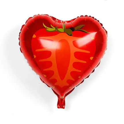 10pcs Strawberry 10 шт., 18 дюймов, Гелиевый шар из фруктовой фольги, персиковый арбуз, киви, клубника, апельсин, ананас, летние украшения для вечеринки, детские игрушки - Цвет: 10pcs Strawberry