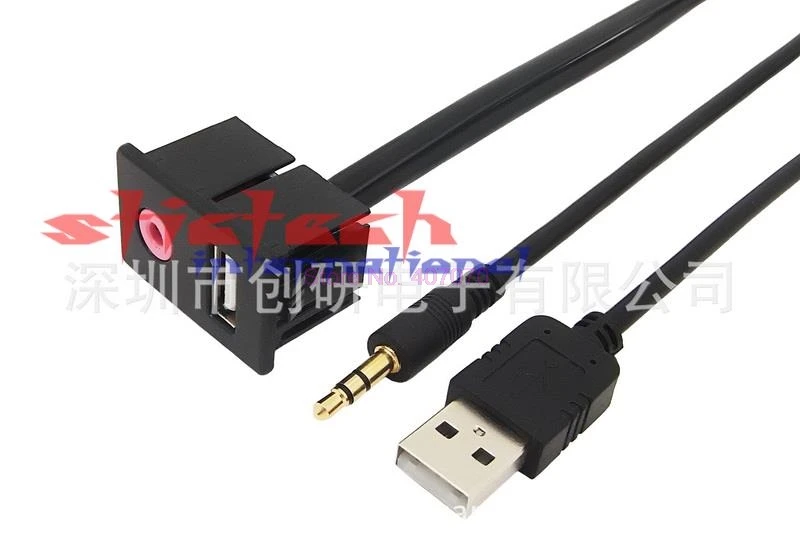 Через dhl или ems 50 шт высокое качество автомобиля 3 5 мм USB AUX разъем для наушников