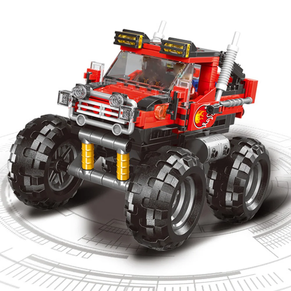 

Creator Mechanical Pull Back Jeeped Off-road Vehicle Building Blocks For City Technic Car Bricks Educational Toys For Boys gift