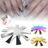 french manicure model nail manicure edge trimmer stainless steel smile line gel cutter for shaping french nails diy plate module