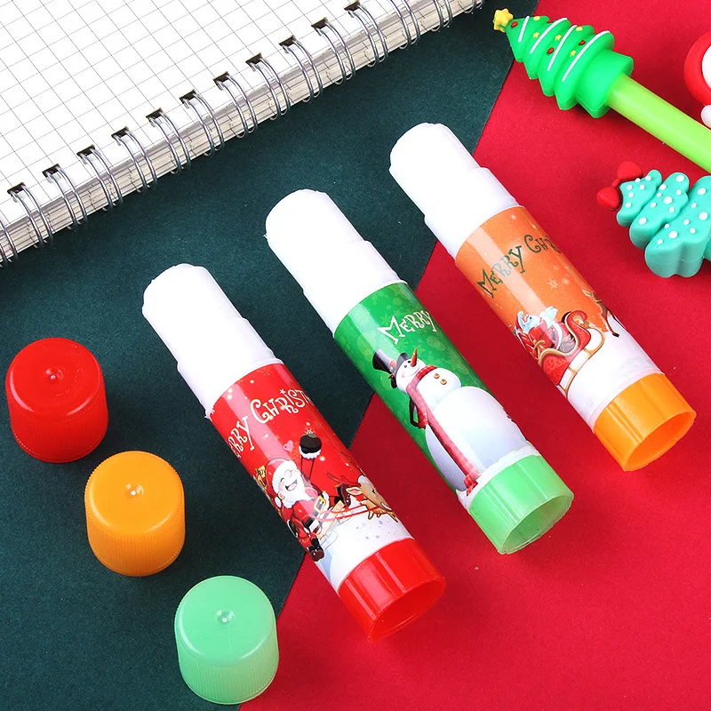 

1 stick of cartoon Christmas solid glue Kawaii office supplies small 8g solid glue student stationery glue stick